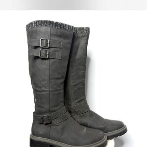 JustFab Charcoal Winter Boots